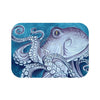 Purple Blue Octopus Watercolor Ink Art Bath Mat 24 × 17 Home Decor