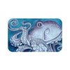 Purple Blue Octopus Watercolor Ink Art Bath Mat 34 × 21 Home Decor