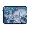 Purple Blue Octopus Watercolor Ink Art Laptop Sleeve 15