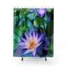 Purple Lilies Pond Watercolor Shower Curtain 71X74 Home Decor
