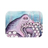Purple Octopus Blue Watercolor Nautical Art Bath Mat 24 × 17 Home Decor