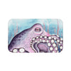 Purple Octopus Blue Watercolor Nautical Art Bath Mat 34 × 21 Home Decor