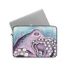 Purple Octopus Blue Watercolor Nautical Art Laptop Sleeve