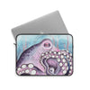 Purple Octopus Blue Watercolor Nautical Art Laptop Sleeve