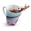 Purple Octopus Blue Watercolor Nautical Art Latte Mug Mug