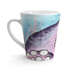 Purple Octopus Blue Watercolor Nautical Art Latte Mug Mug