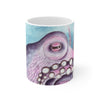 Purple Octopus Blue Watercolor Nautical Art Mug 11Oz