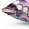 Purple Octopus Blue Watercolor Nautical Art Square Pillow Home Decor