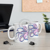 Purple Octopus Dance Ink Art Mug 11Oz