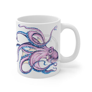 Purple Octopus Dance Ink Art Mug 11Oz