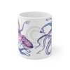 Purple Octopus Dance Ink Art Mug 11Oz