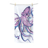 Purple Octopus Ink Art Polycotton Towel 30 × 60 Home Decor