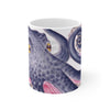 Purple Octopus Kraken Tentacles Ink Watercolor Mug 11Oz