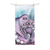 Purple Octopus Teal Watercolor Art Polycotton Towel 30 × 60 Home Decor