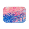 Purple Pink Blue Abstract Ink Art Bath Mat 24 × 17 Home Decor