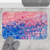 Purple Pink Blue Abstract Ink Art Bath Mat Home Decor
