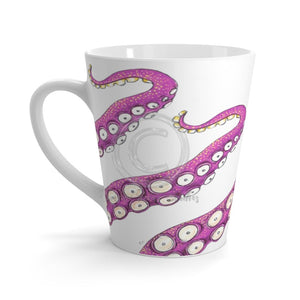 Purple Pink Octopus Tentacles Ink Art Latte Mug 12Oz Mug