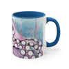 Purple Pink Octopus Watercolor Art Accent Coffee Mug 11Oz