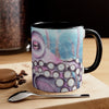 Purple Pink Octopus Watercolor Art Accent Coffee Mug 11Oz