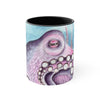 Purple Pink Octopus Watercolor Art Accent Coffee Mug 11Oz