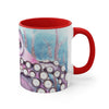 Purple Pink Octopus Watercolor Art Accent Coffee Mug 11Oz