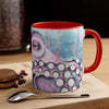 Purple Pink Octopus Watercolor Art Accent Coffee Mug 11Oz