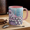 Purple Pink Octopus Watercolor Art Accent Coffee Mug 11Oz