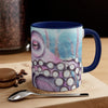 Purple Pink Octopus Watercolor Art Accent Coffee Mug 11Oz