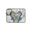 Purple Seahorses Love Vintage Map Nautical Ocean Art Laptop Sleeve 15