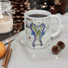 Purple Seahorses Vintage Map Watercolor Mug 11Oz