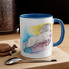 Rainbow Horse Watercolor Art Accent Coffee Mug 11Oz