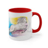 Rainbow Horse Watercolor Art Accent Coffee Mug 11Oz