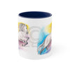 Rainbow Horse Watercolor Art Accent Coffee Mug 11Oz Navy /