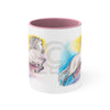 Rainbow Horse Watercolor Art Accent Coffee Mug 11Oz Pink /