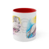 Rainbow Horse Watercolor Art Accent Coffee Mug 11Oz Red /