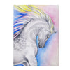 Rainbow Horse Watercolor Art Velveteen Plush Blanket 60 × 80 All Over Prints