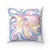 Rainbow Octopus Ink White Pillow 14 × Home Decor