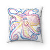 Rainbow Octopus Ink White Pillow Home Decor