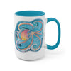 Rainbow Octopus Watercolor Art Two-Tone Coffee Mugs 15Oz Mug