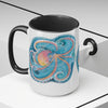 Rainbow Octopus Watercolor Art Two-Tone Coffee Mugs 15Oz Mug