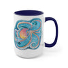 Rainbow Octopus Watercolor Art Two-Tone Coffee Mugs 15Oz Mug
