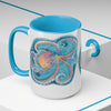Rainbow Octopus Watercolor Art Two-Tone Coffee Mugs 15Oz Mug