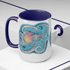 Rainbow Octopus Watercolor Art Two-Tone Coffee Mugs 15Oz Mug
