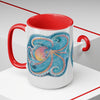 Rainbow Octopus Watercolor Art Two-Tone Coffee Mugs 15Oz Mug