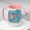 Rainbow Octopus Watercolor Art Two-Tone Coffee Mugs 15Oz Mug
