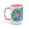 Rainbow Octopus Watercolor Art Two-Tone Coffee Mugs 15Oz Mug