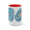 Rainbow Octopus Watercolor Art Two-Tone Coffee Mugs 15Oz Mug
