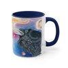 Raven Galaxy Stars Watercolor Art Accent Coffee Mug 11Oz