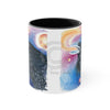 Raven Galaxy Stars Watercolor Art Accent Coffee Mug 11Oz Black /