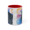 Raven Galaxy Stars Watercolor Art Accent Coffee Mug 11Oz Red /